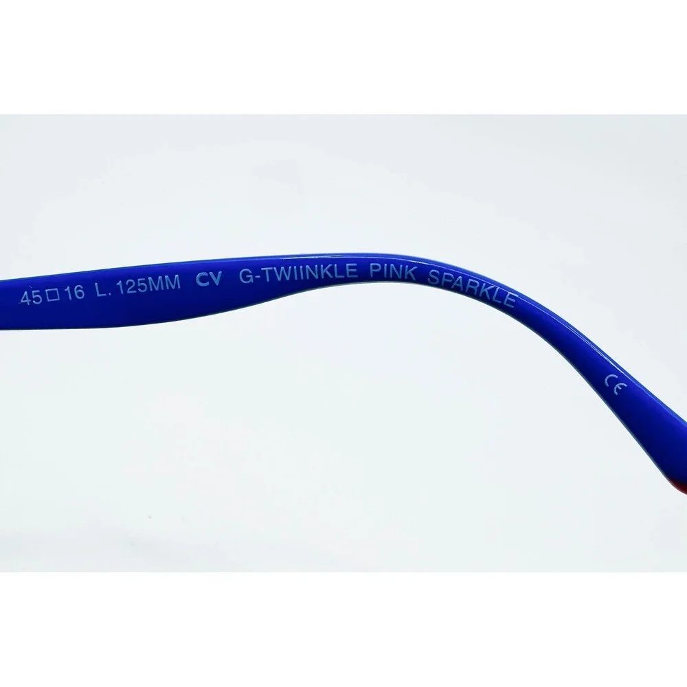 Steve Madden Eyeglasses Girls Pink Blue G-Twinkle Sparkle Cat Eye 45-16-125
